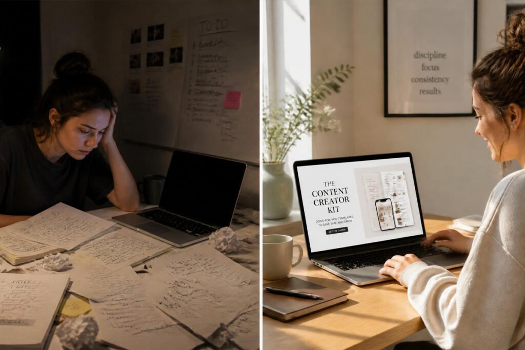 manual product creation versus AI assisted digital product creation