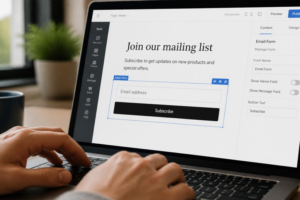 steps to set up an email marketing list for a creator business