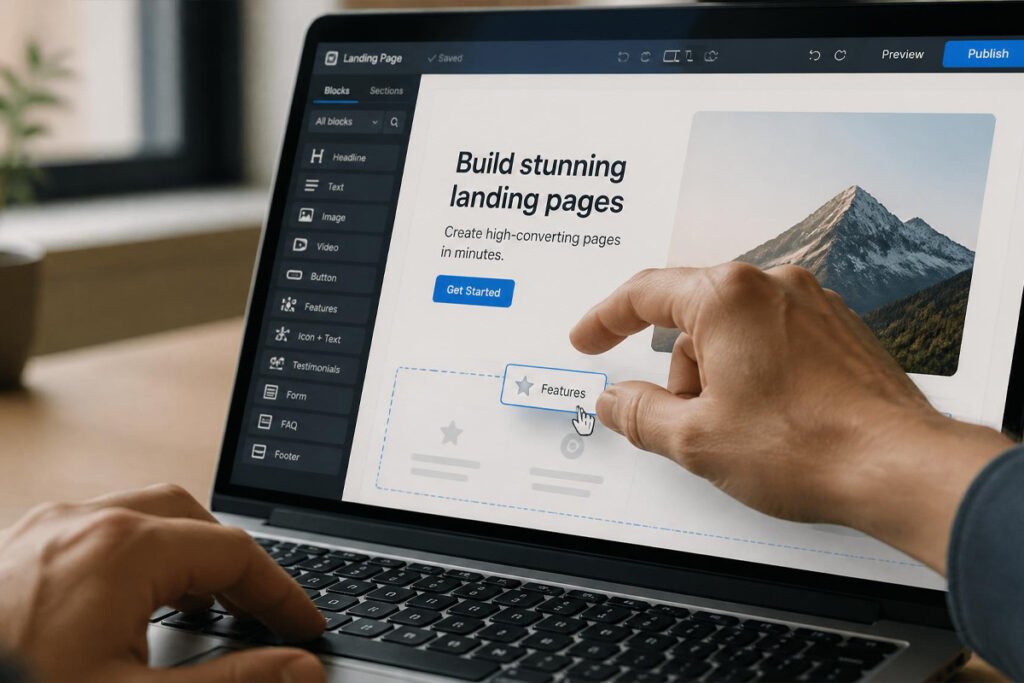 steps to build a landing page to sell a digital product