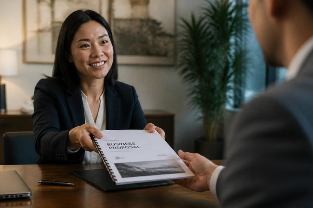 signed business proposal template ready for client delivery