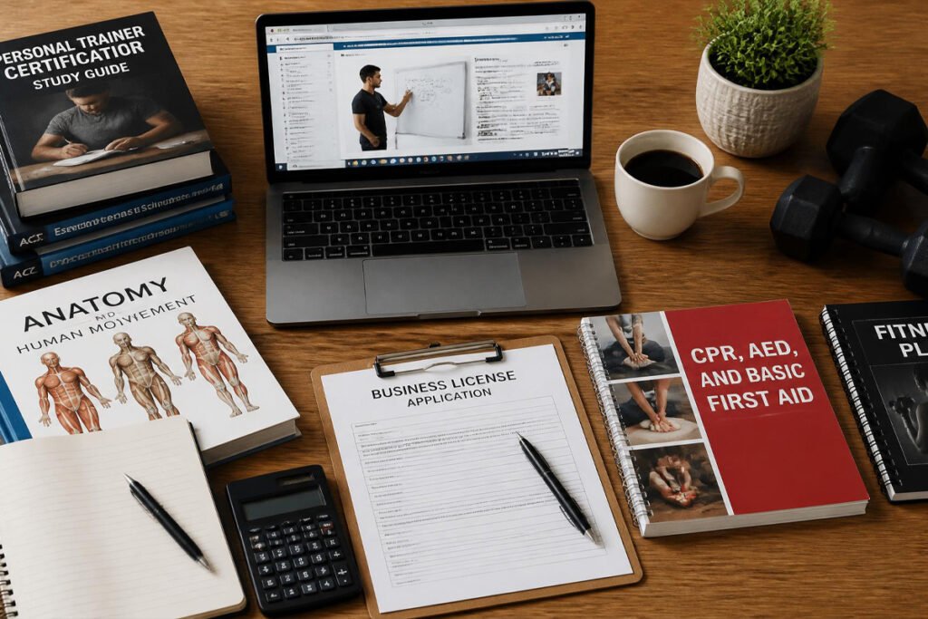personal trainer certification study materials and business license application