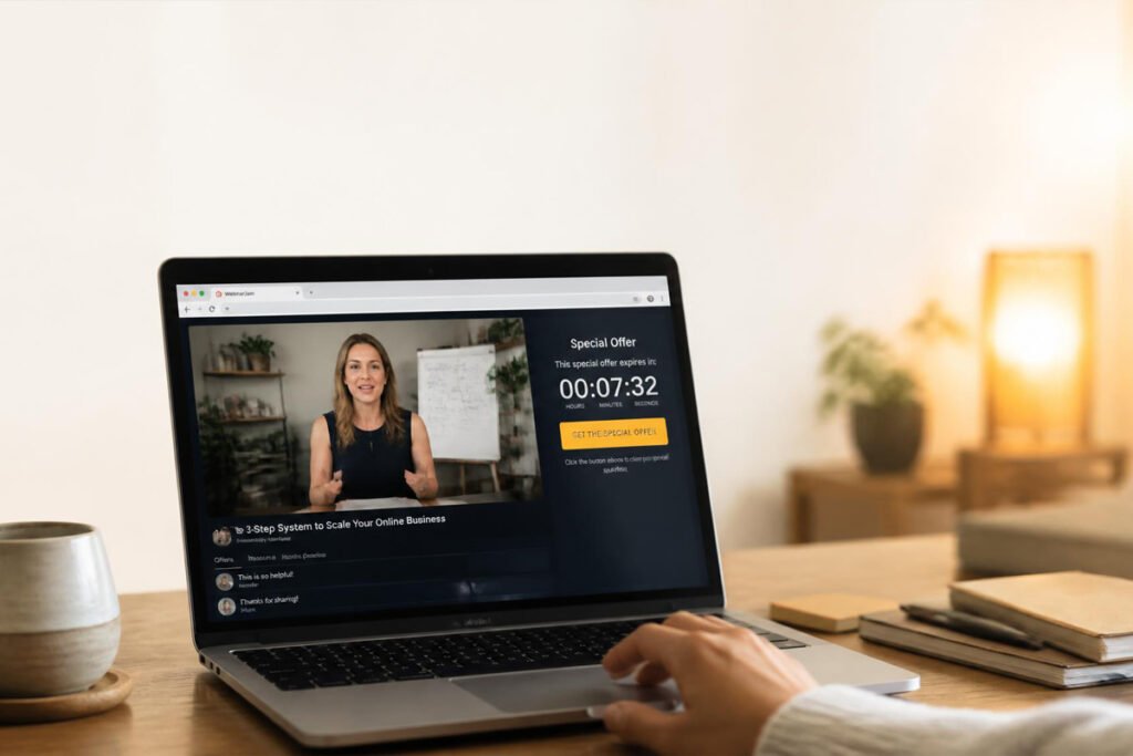 A webinar is one of the highest-converting tools a creator has — live or automated, it lets you demonstrate expertise, answer objections in real time, and move an audience from "just browsing" to "ready to buy" faster than almost any other format. It's also one of the most technically demanding things a creator asks their software to do: streaming smoothly to hundreds of attendees, managing a live chat, running polls, and closing with a checkout link, all without freezing at the exact moment you're making your offer.

The platform you choose determines whether that moment goes smoothly or turns into an apology in the chat about lag and dropped connections. If you're building out a broader course business, our guide on the best online course platforms for creators covers where students land after the webinar ends — this one is about the tool that gets them there in the first place. Here are the five best webinar software platforms for creators who need reliable streaming, real engagement features, and a smooth path from live event to sale.

Table of Contents
What to Look for in Webinar Software
Zoom Webinars — Best Overall for Reliability
WebinarJam — Best for Sales-Focused Webinars
Demio — Best for Simplicity & Design
EverWebinar — Best for Automated/Evergreen Webinars
StreamYard — Best Value Pick for Multi-Platform Streaming
Comparison Table
How to Choose Based on Your Business Goal
FAQs
Final Verdict
What to Look for in Webinar Software

Before comparing specific platforms, it's worth understanding which features actually affect whether a webinar converts — and which ones are just nice-to-have extras.

Streaming reliability and attendee capacity. This is the single most important factor. A platform that lags, freezes, or drops attendees during a live pitch doesn't just lose that sale — it damages trust for future launches. Check the platform's stated attendee limits and read reviews specifically about stability during live, high-traffic sessions.

Registration and reminder automation. A polished registration page with automated email and SMS reminders significantly increases show-up rates, since a large share of registrants forget without a nudge. Look for platforms with built-in sequences rather than requiring a separate email tool to be stitched in.

Live engagement features. Chat, polls, Q&A, and handouts keep attendees active rather than passively watching, which correlates directly with higher conversion at the offer stage. A webinar with no interaction beyond a static video feed loses attention fast.

Evergreen or automated replay options. If your business model depends on running the same webinar repeatedly rather than live each time, look specifically for platforms that support automated "fake live" playback with real-time chat simulation, not just a basic on-demand video.

Integrated checkout and offer tools. The best platforms let you display a countdown timer, a special offer, and a direct checkout link during the webinar itself, removing friction between the pitch and the purchase. Platforms without this force attendees to leave the session to buy, which measurably reduces conversion.

Analytics on attendee behavior. Detailed data on when attendees dropped off, how long they stayed, and which questions came up in chat helps you refine future webinars instead of guessing what worked.

With those criteria in mind, here are the five platforms that consistently deliver for creators running webinars as part of their business.

1. Zoom Webinars — Best Overall for Reliability

Best for: Creators who prioritize rock-solid streaming stability above specialized sales features, especially those already using Zoom for other business calls.

Zoom's webinar product benefits from the same infrastructure that made it the default video conferencing tool for millions of businesses — genuinely reliable streaming even at large attendee counts, minimal lag, and a familiar interface that most attendees already know how to use without technical friction. For creators who've had bad experiences with less established platforms freezing during a launch, that reliability alone often justifies the choice.

Pros:

Exceptional streaming reliability, even at high attendee counts
Familiar interface reduces technical friction for attendees
Strong built-in polling, Q&A, and breakout room features
Integrates well with existing Zoom-based business workflows

Cons:

Sales-specific features (offer overlays, countdown timers) are more limited than dedicated marketing webinar tools
Registration page design is more basic and less customizable
No native evergreen/automated webinar functionality

Ideal for: Creators who prioritize technical reliability above all else and don't need heavy sales-funnel features built directly into the webinar interface.

2. WebinarJam — Best for Sales-Focused Webinars

Best for: Creators running product launches or course sales where the webinar's primary purpose is converting attendees into buyers.

WebinarJam was built specifically around the sales webinar use case, and it shows in the feature set — customizable registration pages designed for conversion, built-in countdown timers and offer overlays during the live session, and automated follow-up sequences for both attendees and no-shows. For creators whose webinars exist primarily to sell a course, coaching program, or digital product, this sales-first design reduces the need to bolt on separate tools.

Pros:

Purpose-built sales features (offer overlays, countdown timers, checkout integration)
Highly customizable, conversion-focused registration pages
Automated email/SMS follow-up sequences for attendees and no-shows
Supports large attendee capacity for bigger launches

Cons:

Interface feels less polished and more dated than newer competitors
Steeper learning curve to set up the full funnel correctly
Higher price point at higher attendee tiers

Ideal for: Course creators and coaches running dedicated sales webinars where conversion is the primary goal of the session.

3. Demio — Best for Simplicity & Design

Best for: Creators who want a genuinely clean, modern-looking webinar experience without a complicated setup process.

Demio stands out for how much attention has gone into the actual look and feel of the webinar room — a clean, modern interface that doesn't feel dated compared to some longer-established platforms, combined with a genuinely simple setup process that doesn't require watching multiple tutorial videos just to launch a first session. For creators whose brand depends on a polished, professional feel, Demio's design consistently gets singled out as a strength.

Pros:

Clean, modern interface for both hosts and attendees
Simple, fast setup process with minimal learning curve
No download required for attendees — runs entirely in-browser
Solid engagement features including handouts and polls

Cons:

Attendee capacity on lower tiers is smaller than some competitors
Evergreen/automated webinar functionality is more limited
Fewer advanced sales-funnel customization options than WebinarJam

Ideal for: Creators who prioritize a polished, professional brand experience and want the simplest possible path to hosting a live webinar.

4. EverWebinar — Best for Automated/Evergreen Webinars

Best for: Creators who want to run the same high-converting webinar repeatedly on autopilot rather than hosting it live every time.

EverWebinar (built by the same company as WebinarJam) is specifically designed around the "evergreen" model — recording a webinar once and then playing it back on a recurring schedule with simulated live chat and real-time-feeling interaction, so attendees experience it as a genuine live event even though it's automated. For creators whose business model depends on continuously running the same proven webinar rather than repeating live sessions, this is the most purpose-built option available.

Pros:

Purpose-built for automated, recurring "evergreen" webinars
Simulated live chat creates a genuinely convincing live-feeling experience
Flexible scheduling — attendees can join at multiple times throughout the week
Detailed analytics on attendee behavior across automated sessions

Cons:

Not designed for genuinely live, real-time interactive webinars
Requires a separate tool (or WebinarJam) if you also want to run live sessions
Setup takes more time upfront to record and configure the automated flow

Ideal for: Creators with a proven, repeatable webinar pitch who want to scale it without hosting a live session every single time.

5. StreamYard — Best Value Pick for Multi-Platform Streaming

Best for: Creators on a tighter budget who want to stream webinars to multiple platforms (YouTube, Facebook, LinkedIn) simultaneously without a dedicated webinar-specific price tag.

StreamYard wasn't originally built as a dedicated webinar platform, but its combination of a low price point, genuinely easy-to-use interface, and the ability to simultaneously stream to multiple social platforms has made it a popular choice for creators running informal or hybrid webinars, especially those building an audience across several channels at once rather than relying on a single registration-based event.

Pros:

Strong value — significantly lower cost than dedicated webinar platforms
Simultaneous multi-platform streaming (YouTube, Facebook, LinkedIn)
Simple, intuitive interface with minimal setup time
Good for building audience reach across multiple channels at once

Cons:

Lacks dedicated sales-funnel features like offer overlays and countdown timers
No built-in evergreen/automated webinar functionality
Registration and follow-up automation is more limited than dedicated webinar tools

Ideal for: Creators building audience across multiple platforms who want an affordable way to run live sessions without committing to a specialized, pricier webinar platform.

Comparison Table
Platform	Best For	Sales Features	Evergreen Option	Price Range
Zoom Webinars	Reliability	Basic	No	$$$
WebinarJam	Sales-focused webinars	Strong	Via EverWebinar	$$$
Demio	Simplicity & design	Moderate	Limited	$$$
EverWebinar	Automated webinars	Strong	Core feature	$$$
StreamYard	Multi-platform value	Basic	No	$

(Price ranges are relative indicators, not fixed figures — always check current pricing before purchasing.)

How to Choose Based on Your Business Goal

The right platform depends less on brand reputation and more on what the webinar is actually meant to accomplish for your business.

Creators who prioritize technical reliability above all else should default to Zoom Webinars, especially if already using Zoom for other business functions.
Course creators and coaches running dedicated sales presentations will benefit most from WebinarJam's purpose-built conversion features.
Creators focused on brand polish and simplicity should prioritize Demio's clean design and fast setup.
Businesses running the same proven pitch repeatedly will get the most value from EverWebinar's automated, evergreen model.
Creators building audience across multiple platforms on a tighter budget should consider StreamYard for its multi-platform streaming and lower price point.
Common Mistakes Creators Make When Choosing Webinar Software

Choosing a platform without testing it live first. A platform that looks polished in the dashboard can behave very differently under the pressure of a real live session with dozens or hundreds of attendees. Run a genuine test session, ideally with a few real people, before relying on it for an actual launch.

Underestimating the importance of reminder sequences. Registration numbers can look strong while live attendance disappoints badly without proper reminder automation. A platform with weak reminder tools needs to be paired with a separate email sequence to avoid this gap.

Ignoring mobile attendee experience. A meaningful share of webinar attendees join from a phone, and a platform with a poor mobile viewing experience creates real drop-off during exactly the moments that matter most.

Overcommitting to an evergreen platform before validating the webinar live. Automating a webinar before confirming it actually converts in a live setting risks scaling a pitch that doesn't work yet. Validate with a few live sessions first, then automate once the format is proven.

Skipping analytics review after each session. The data on where attendees dropped off or what questions came up in chat is one of the most valuable feedback loops available to a creator, and it's frequently ignored in the rush to move on to the next launch.

Where to Start and How to Protect Your Business

Most platforms on this list offer a free trial or a low-cost entry tier, making it realistic to test two options with a small, low-stakes session before committing to a paid annual plan. Pay attention to how each platform handles attendee data — since your webinar registrants are a valuable list for future marketing, confirm you can export that data freely rather than being locked into the platform's ecosystem.

Once you've chosen a platform, a few habits protect the business as webinars become a regular part of your marketing: always have a backup plan (a second device or an alternate platform link) in case of a technical failure during a live high-stakes session, record every session even when running live, since the recording becomes valuable reusable content, and review attendee questions after each webinar to refine your offer and messaging over time.

FAQs

What's the best webinar software for someone running their very first webinar? Demio is generally the easiest starting point, thanks to its clean interface and fast setup process, letting first-time hosts focus on content rather than fighting with technical setup.

Is Zoom good enough for a sales-focused webinar, or do I need a dedicated platform? Zoom's reliability is excellent, but its sales-specific features (offer overlays, countdown timers, integrated checkout) are more limited than WebinarJam's. For webinars where conversion is the primary goal, a dedicated sales-focused platform typically performs better.

What's the difference between a live webinar and an evergreen webinar? A live webinar happens in real time with genuine audience interaction, while an evergreen webinar is pre-recorded and played back on a schedule with simulated chat to feel live. EverWebinar is purpose-built for the evergreen model.

How many attendees can most webinar platforms support? Capacity varies significantly by platform and pricing tier, ranging from a few dozen attendees on entry-level plans to several thousand on enterprise tiers. Always check the specific plan's attendee limit against your expected registration numbers.

Do I need separate email marketing software if I use a webinar platform? Some platforms like WebinarJam and Demio include reminder and follow-up automation, while others like Zoom and StreamYard have more limited built-in email tools and often work best paired with a dedicated email marketing platform.

Final Verdict

If reliability matters more than sales-specific features, Zoom Webinars remains the safest overall pick, especially for creators already using Zoom elsewhere in their business. If your webinar's primary job is converting attendees into buyers, WebinarJam is purpose-built for exactly that. And if you want to scale a proven pitch without hosting it live every time, EverWebinar turns a single recorded session into a recurring, automated sales engine.

Whichever you choose, remember that the webinar is just one part of the sales system — what happens before and after it matters just as much. Pair it with the right platform from our guide to best online course platforms for creators, and you've connected the full path from live pitch to paying student.